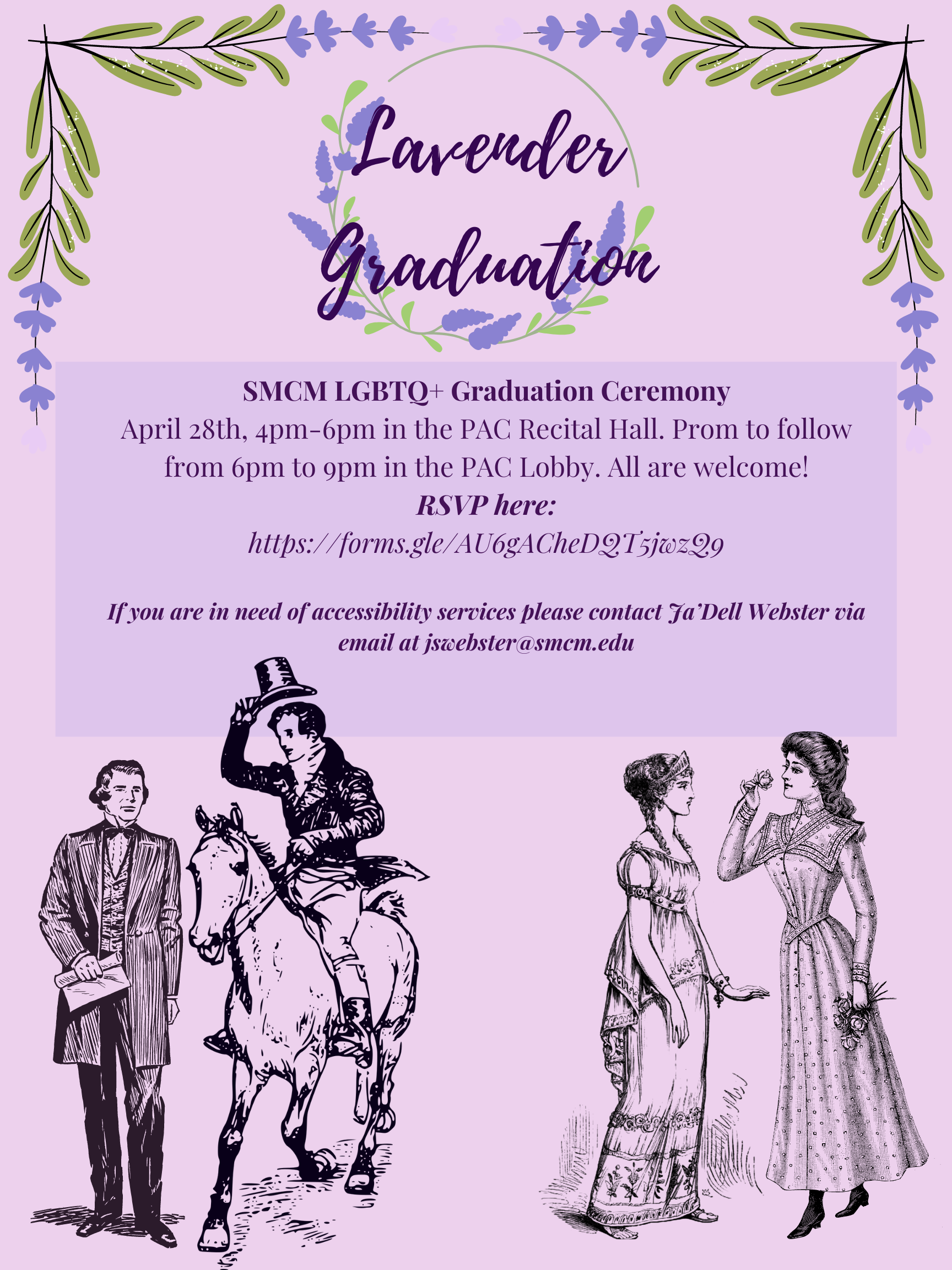 Lavender Graduation 2023 RSVP Form Open St. Marys College of Maryland